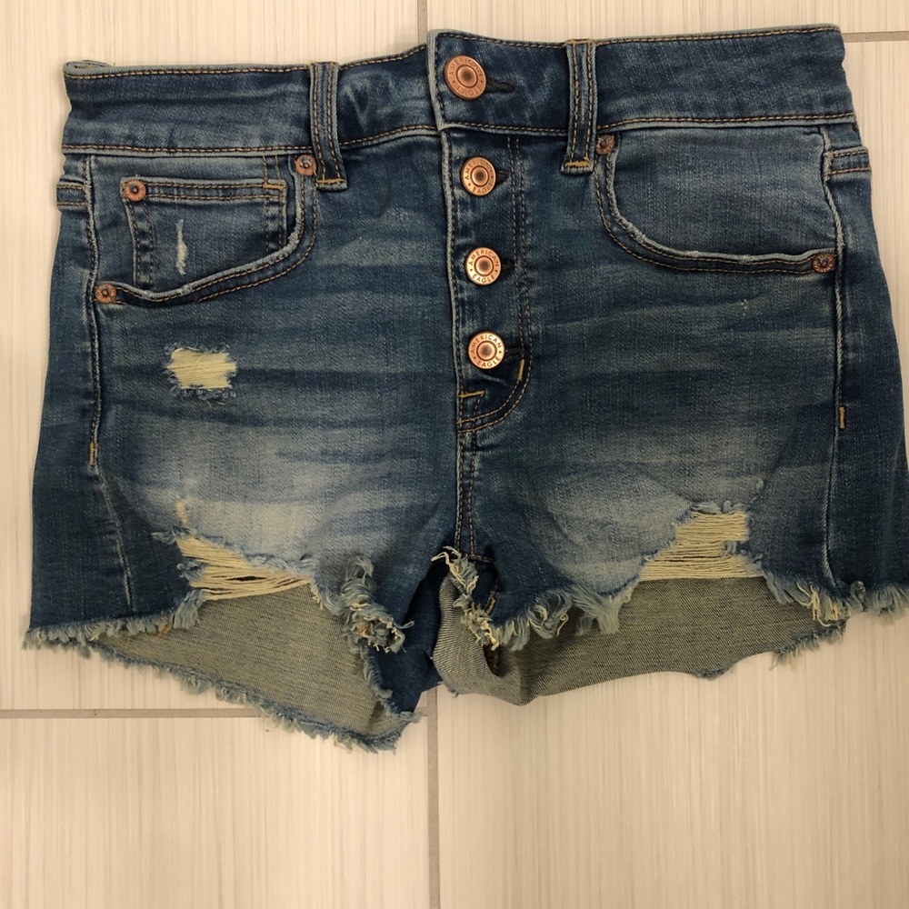 American Eagle medium wash shorts